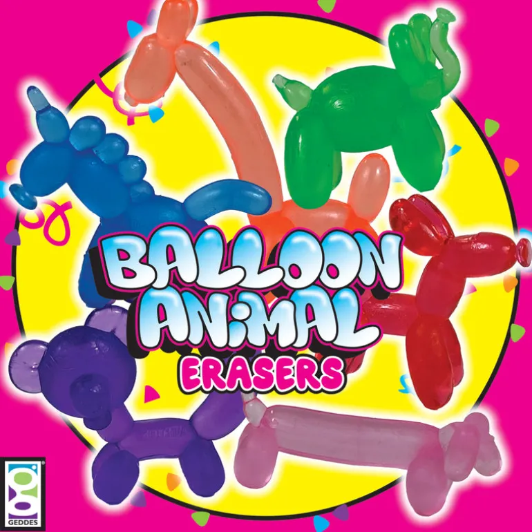 Balloon Animal Erasers - 24 per tub