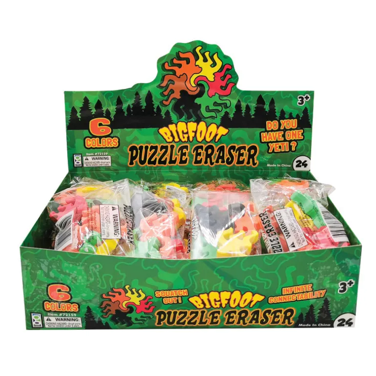 Big Foot Puzzle Erasers - 24 per display