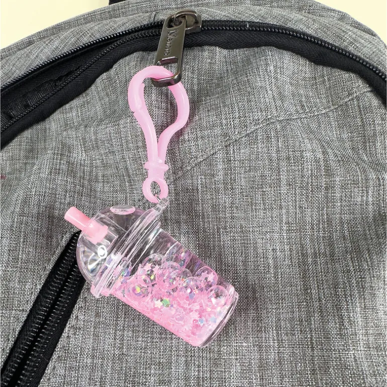 Boba Tea Shimmer Shake Keychain - 24 per display