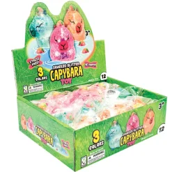 Capybara Glitter Squeeze Toys - 12 per display