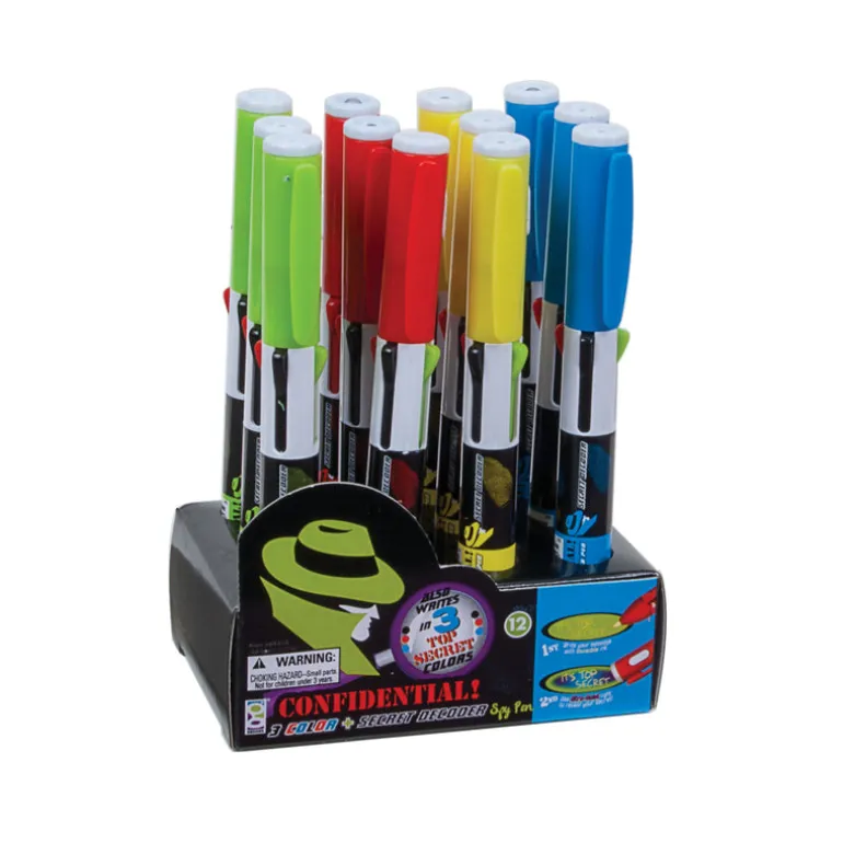 Confidential 3 Color Spy Pens - 12 per display