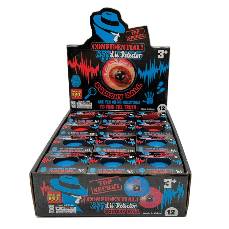 Confidential Spy Lie Detector Squishy Balls - 12 per display