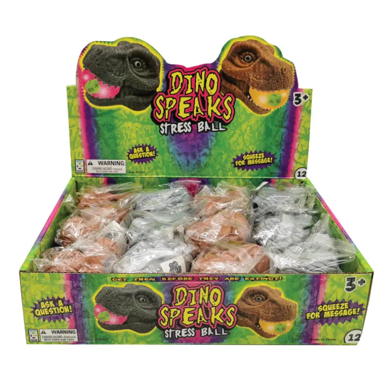 Dino Head Stress Ball - 12 per display