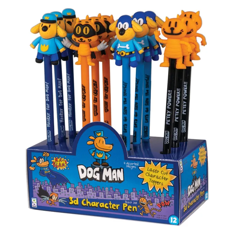 Dog Man Character Pens - 12 per display