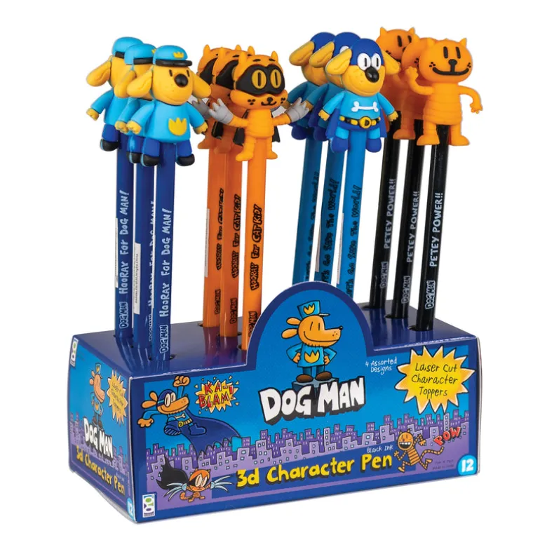 Dog Man Character Pens - 12 per display