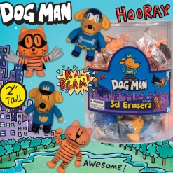 Dog Man 3D Puzzle Erasers - 24 per box