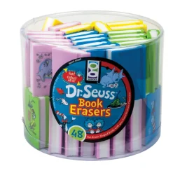 Dr. Seuss™ Book Erasers - 48 per tub