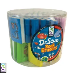 Dr. Seuss™ Book Erasers - 48 per tub