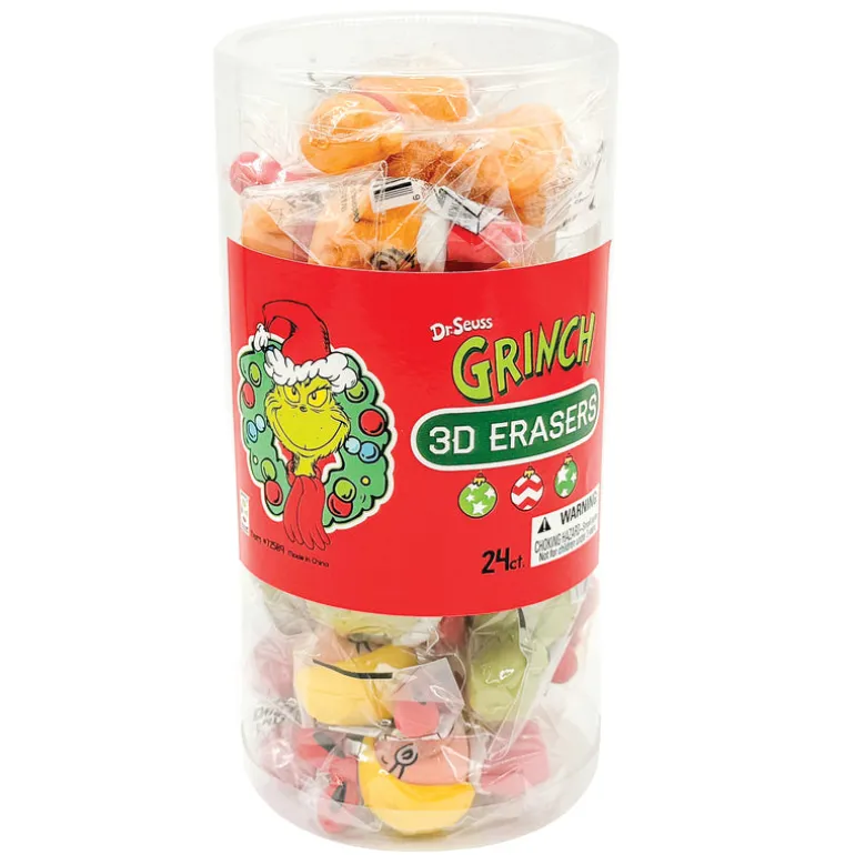 Dr. Seuss™ Grinch Desk Pet Erasers - 24 per tub