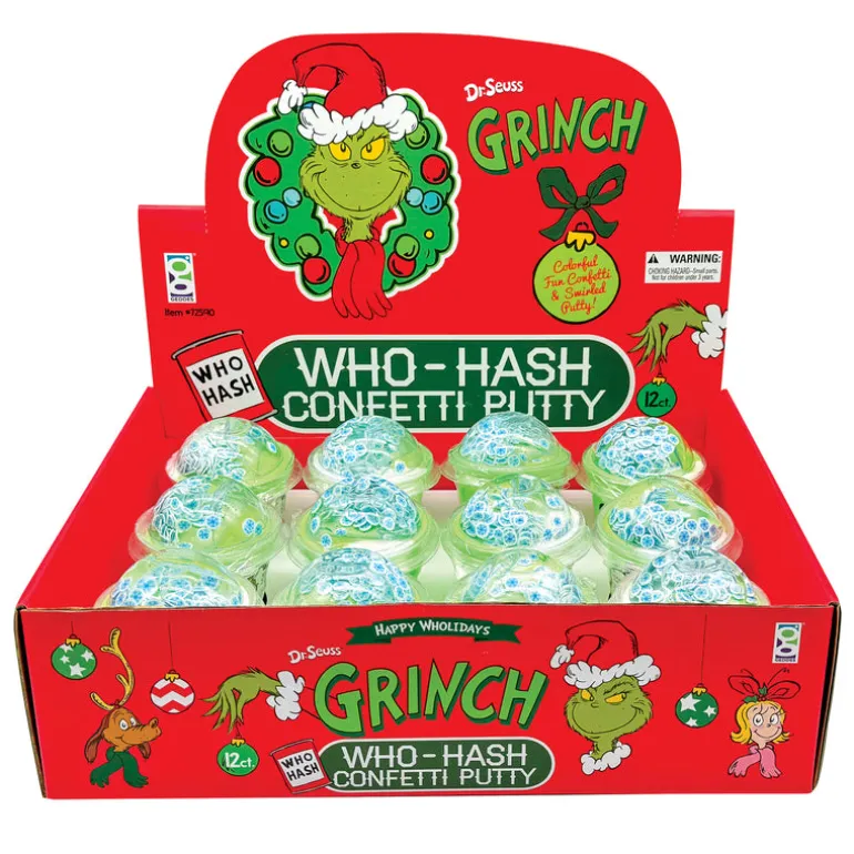 Dr. Seuss™ Grinch Who-Hash Confetti Putty - 12 per display