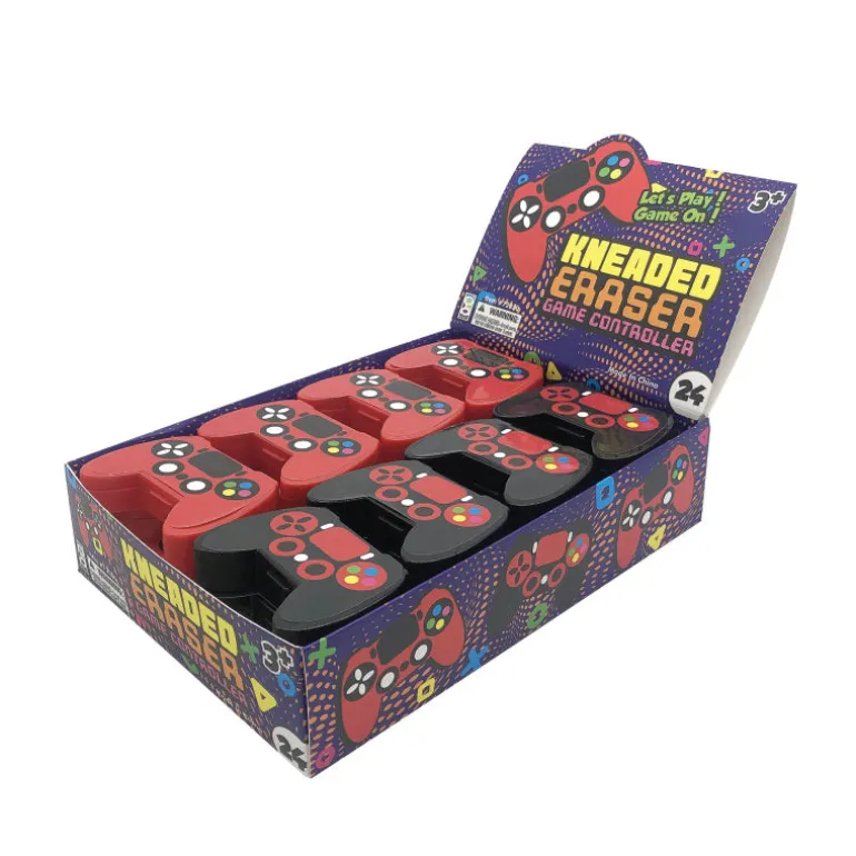 Game Controller Kneaded Eraser - 24 per display