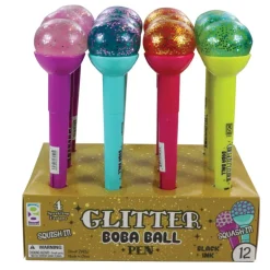 Glitter Boba Pens - 12 per display