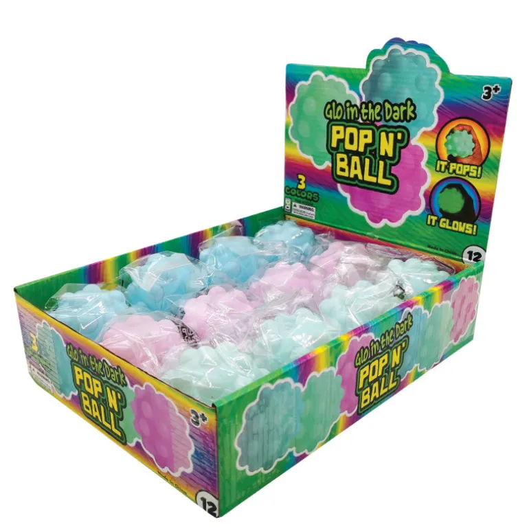 Glow In The Dark Pop N Ball - 12 per display