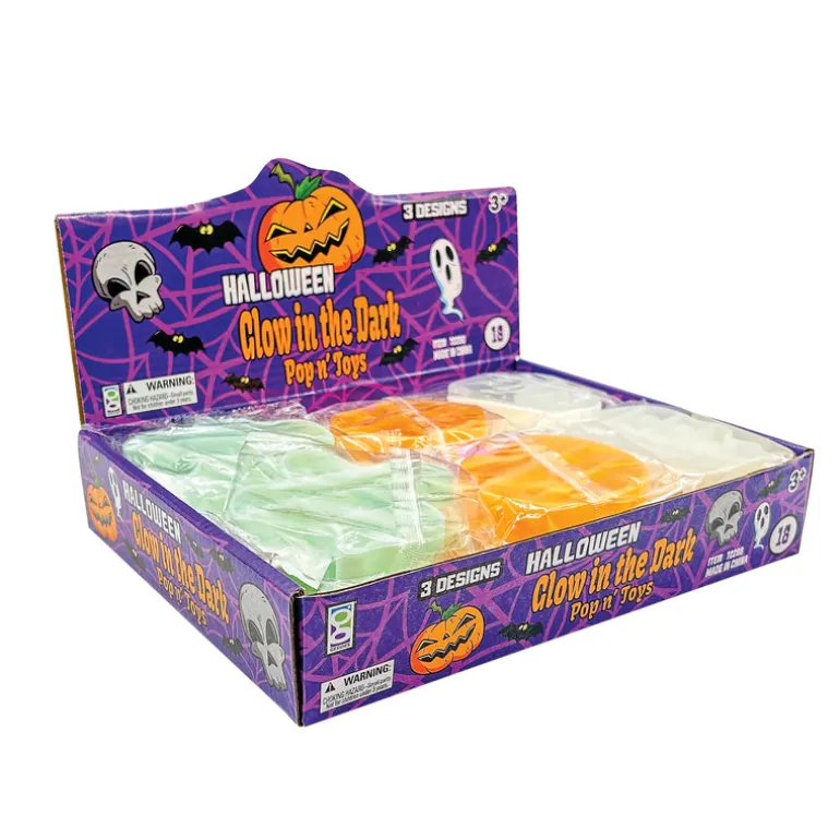 Halloween Glow-in-the-Dark Pop ‘N’ Toys - 18 per display
