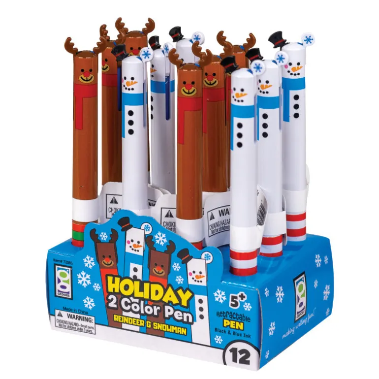Holiday 2-Color Pens - 12 pens per display