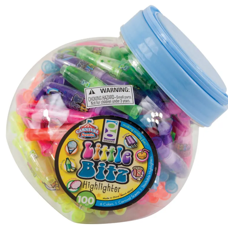 Little Bitz Carnival Scent Highlighters - 100 per display
