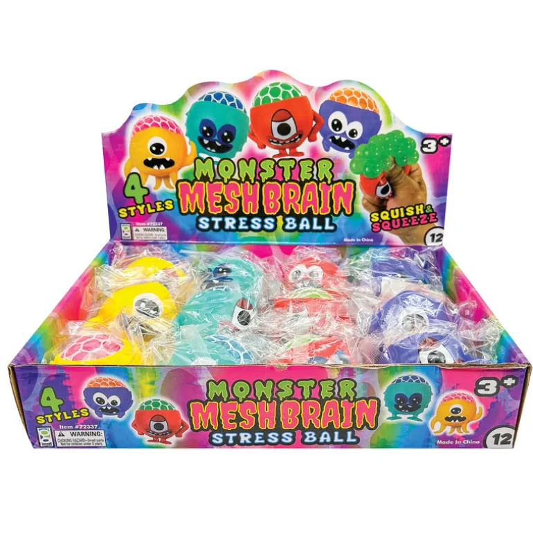 Monster Brain Mesh Stress Balls - 12 per display