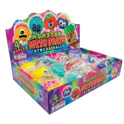 Monster Brain Mesh Stress Balls - 12 per display