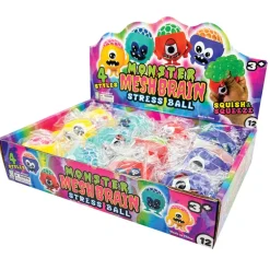 Monster Brain Mesh Stress Balls - 12 per display
