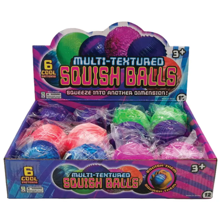 Multi Textured Squeeze Ball - 12 per display