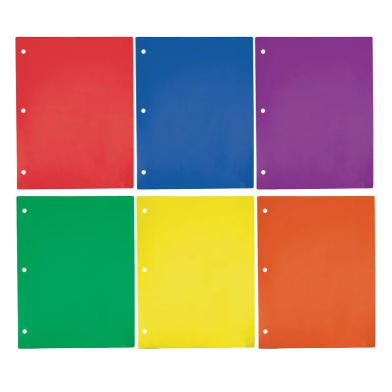 Premium 2-Pocket Classroom Folders - 48 per box