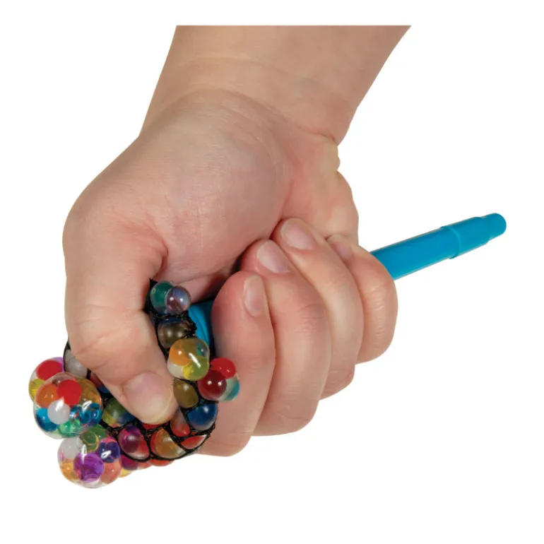 Rainbow Mesh Ball Pens - 12 per display
