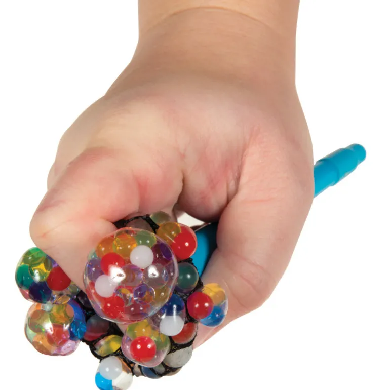 Rainbow Mesh Ball Pens - 12 per display