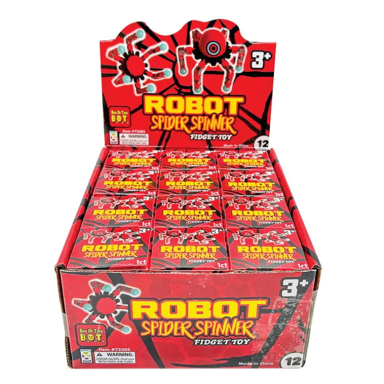 Robot Spider Spinning Fidget Toys - 12 per display