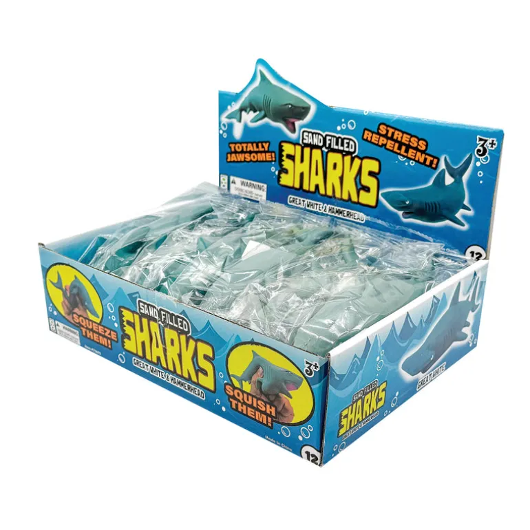 Sand Filled Shark Toys - 12 per display