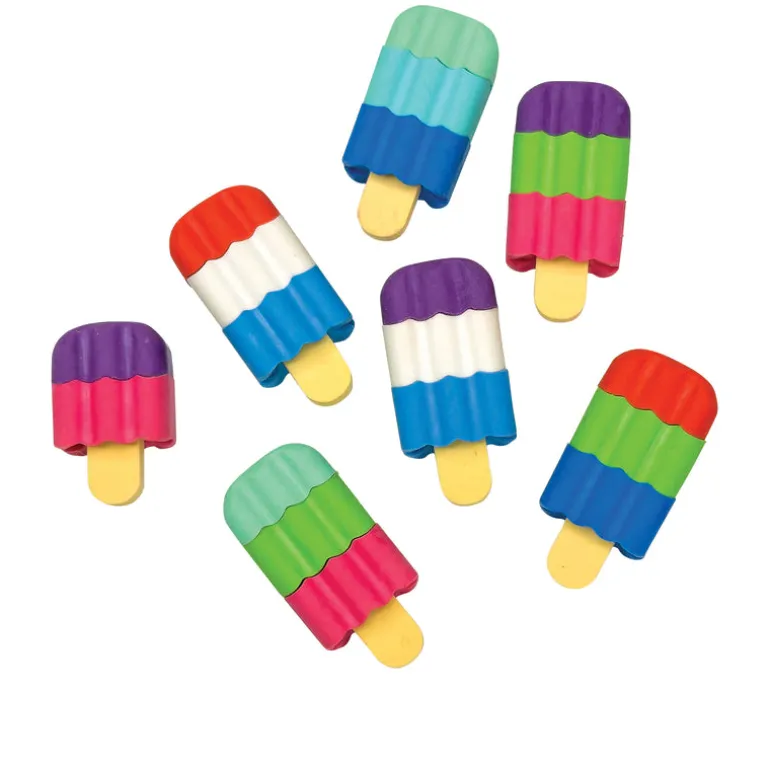Scented 3D Ice Cream Bar Erasers - 48 per bag