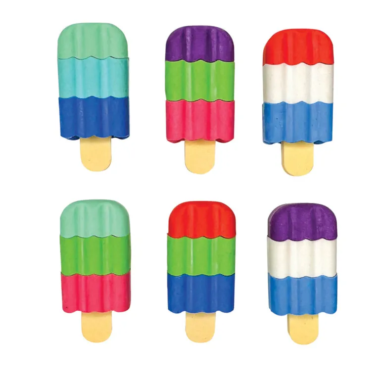 Scented 3D Ice Cream Bar Erasers - 48 per bag