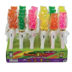 Scented Gummy Bear Light-Up Highlighters - 24 per display