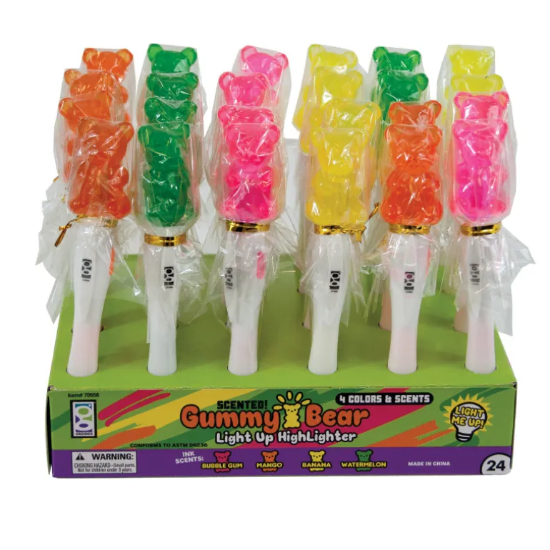 Scented Gummy Bear Light-Up Highlighters - 24 per display