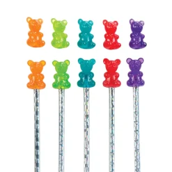 Scented Gummy Bear Pencil Toppers - 24 per tub