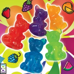 Scented Gummy Bear Pencil Toppers - 24 per tub
