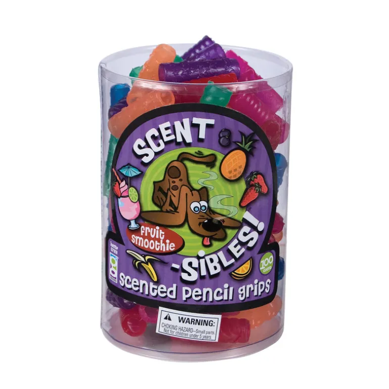 Scent-sibles Squishy Pencil Grips - 100 per display