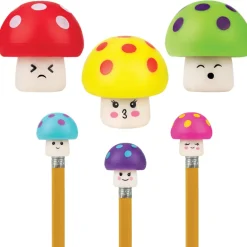 Shroom Squad Pencil Topper Erasers - 100 per bag