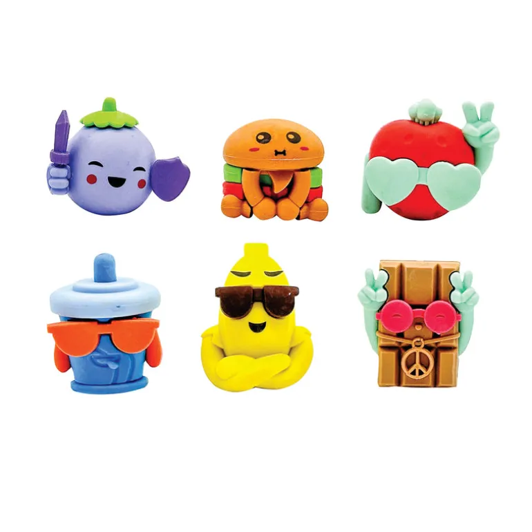 Snack Attack Cool Guys 3D Eraser Toppers - 48 per bag