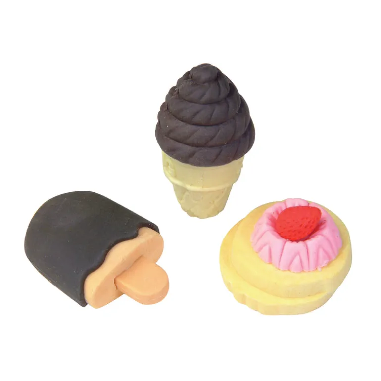 Snack Attack 3D Scented Eraser Display - 36 per display