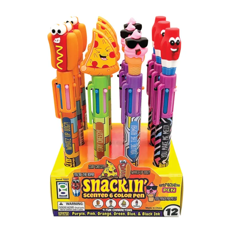Snackin Scented 6 Color Pen - 12 per display