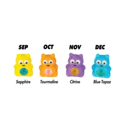 Squishy Birthstone Bear Eraser Friends - 36 per display