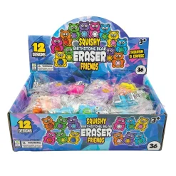 Squishy Birthstone Bear Eraser Friends - 36 per display