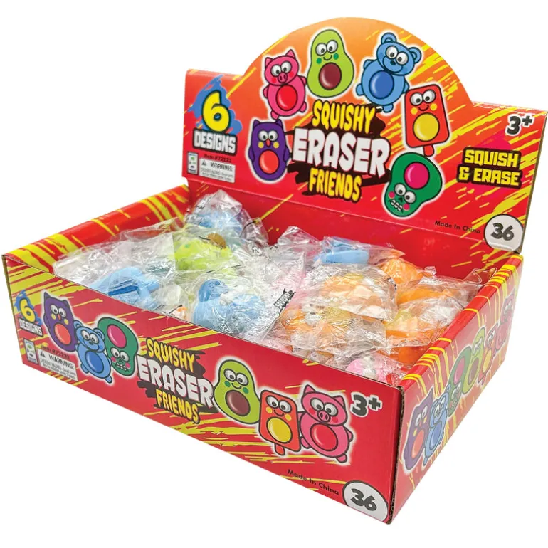 Squishy Eraser Friends - 36 per display