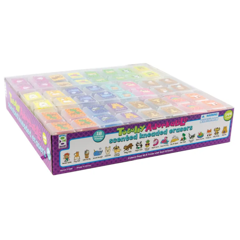 Totally Adorkable Scented Kneaded Erasers - 144 per display