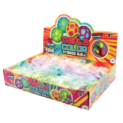 Triple Color Stress Ball - 24 per display