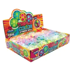 Triple Color Stress Ball - 24 per display