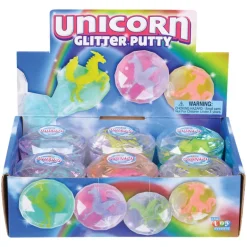 Unicorn Glitter Putty - 12 per display