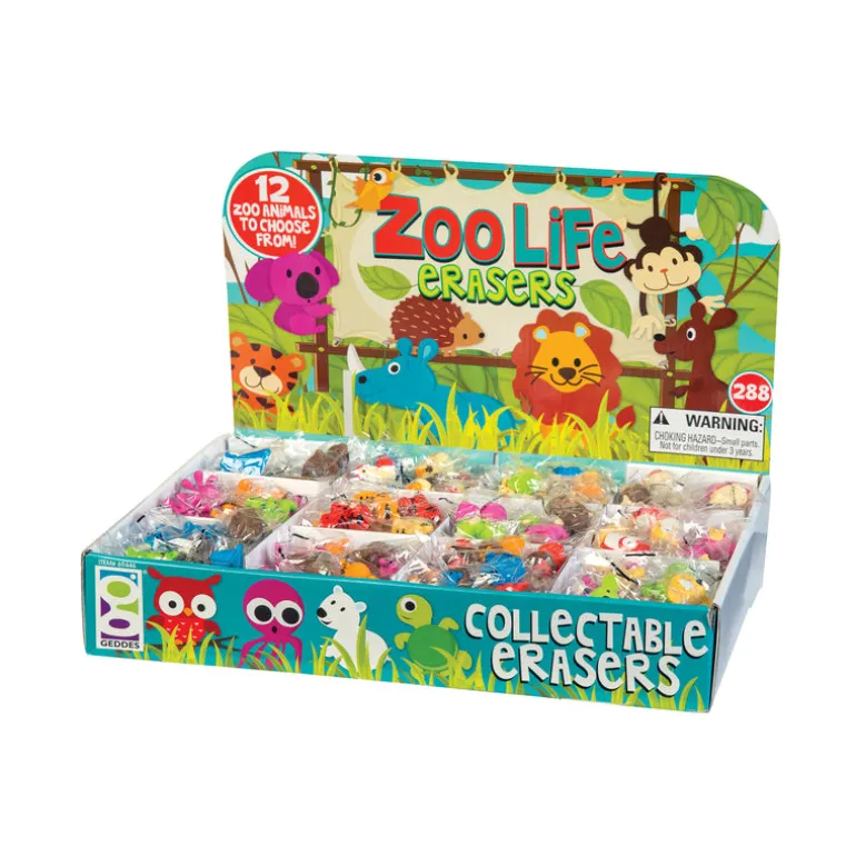 Zoo Life Eraser Display - 288 per display